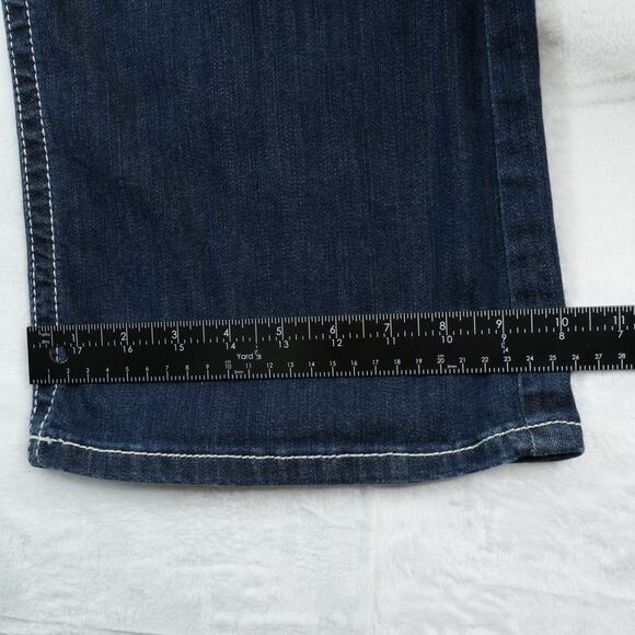Ariat Real Denim Jeans Womens 34R Mid Rise Stretch Entwined Boot Cut Western - Picture 14 of 14